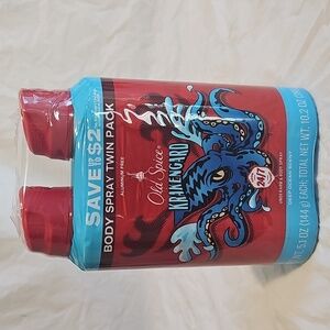 Old Spice Aluminum Free Body Spray for Men, Krakengard, 2/5.1 oz Cans Sealed New